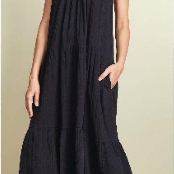Xirena Ruby Dress Black Spaghetti Strap Maxi Sundress